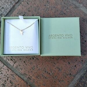 Argent vivo sterling silver cross necklace